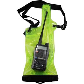 GoodQbuy® Walkie talkie case Waterproof Bag with Strap for Motorola Kenwood Icom Yaesu Vertex Standard Baofeng Wouxun Puxing Midland (5 Inch x 13.8 Inch) Two-way Radio
