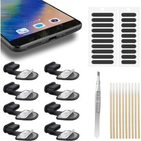 USB C Port Dust Plugs, Anti Lost USB C Anti Dust Cover Caps, Silicone Type-C Anti Dust Plugs, Dust Cover Cap for Phone USB Type C Charging Port, Phone Dust Cap Plugs with Speaker Mesh and Mounting Acc