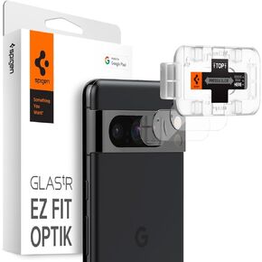 Spigen Camera Lens Screen Protector [GlasTR EZ Fit Optik] Designed for Pixel 8 Pro [Case Friendly] - 2 Pack
