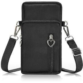 Golden Pearl Women Nylon Travel Crossbody Cell Phone Purse Wristband sports Armband Wallet Smartphone Shoulder Bag