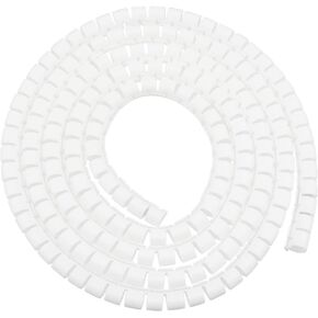 uxcell Spiral Wire Wrap Cable Wrap Cord 3/8-inch x 2m PE Polyethylene Tubing for Computer Cable