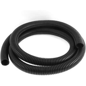 YXQ 10Ft 1/2inch ID Corrugated Tubing Not-Split Flexible Bellows Tube Pipe Preservative for Electric Conduit Liquid Black PE Plastic