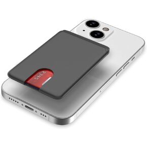 SHANSHUI 3 Pack Phone Card Holder Ultra Slim Phone Credit Card Holder Stick on Wallet Anti-Lost Design Phone Wallet Pocket Compatible for iPhone and Most Smartphones - Black White Grey