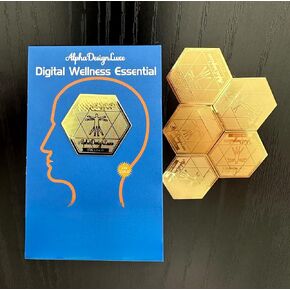 24K Gold Protection Stickers (6pcs) for Mobile Phone, Blocking Shield for Smartphones and E-Devices, Digital Wellness Essential for You and Your Family.