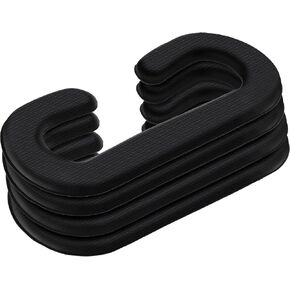 4 Pack 11 mm Pu Leather Foam Face Replacement Face Cover Pad Memory Foam Compatible with HTC Vive Headset, HTC Vive Accessories, Black
