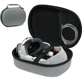 Carrying Case for Apple Vision Pro, TanReginal Ultimate Protection for Apple Vision Pro Accessories, Hard Apple Vision Pro Travel Bag with Internal Compartments and Silicone Handle Grip