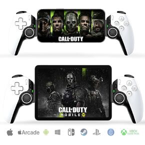 arVin Mobile Game Controller for iPad/iPhone/Android/Tablet/Switch/PS4/PC, Replacement for PS Portal, Wireless Gamepad with Hall Effect Joystick & Trigger/Back Key/Turbo/Support Streaming/Cloud Gaming