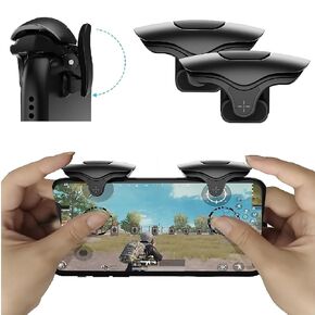 Mobile Gaming FPS Triggers Joystick Shoot Aim Buttons Zero Latency Game for Touch Screen Cellphone Controller Compatible with Call of Duty Warzone, PUBG, Free Fire, Android & iPhone 1 Pair