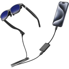 VITURE One iPhone 15 Pack: XR Glasses & USB- C XR Charging Adapter: Seamless Support on Spatial Video, Enabling Multi-Screen, Enhanced 3DoF, 1-Click 3D, VR Video on iPhone 15/15 Pro, Charge and Play in Kuwait