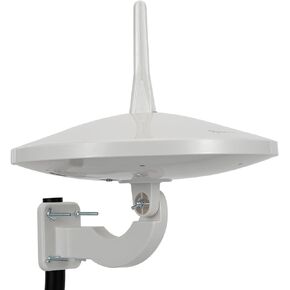 Antop Omnidirectional TV Antenna Outdoor, Digital Amplified HDTV Aerial for Smart TV and Old TV, Built in 5G LTE Filter, Supports Outdoor/RV/Attic Use, Include 33ft Coax Cable, 65 Miles Range
