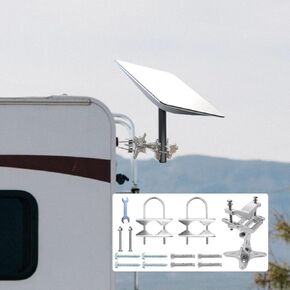 Starlink Mounting Kit，Adjustable Starlink Mounting for RV Ladder Camper，Yacht，2-Direction Adjustable Angle，Outdoor Portable starlink mounts