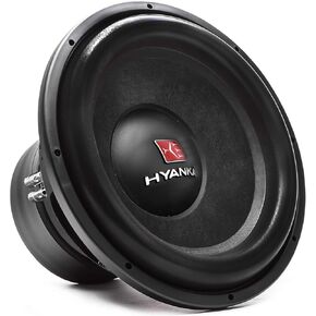 H YANKA BSM-12-4 12 Inch Subwoofer - 12 Inch Paper Cone Subwoofer Car Audio, Black Metal Basket, Dual Voice Coil 4 Ohm Impedance 12 subwoofer, 500W MAX Power 12 inch Competition Subwoofer