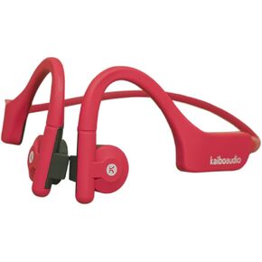 Kaibo Verse Plus - Bone Conduction Headphones - Multipoint Pairing - Open Ear Bluetooth Earphones - Water-Resistant - USB-C Quick Charging - Smart Touch Control (Sunset Red)