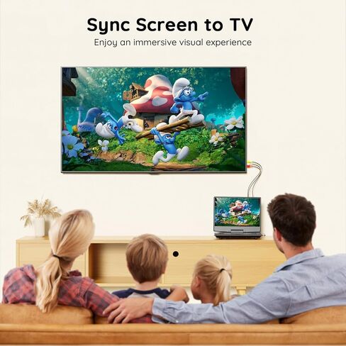 مشغل DVD محمول BOIFUN مقاس 14.8 بوصة مع إضاءة معززة لشاشة HD مقاس 13.3 بوصة، ومدخل HDMI، وزاوية رؤية واسعة، وبطارية قابلة لإعادة الشحن بقدرة 4000 مللي أمبير في الساعة، وتلفزيون USB/SD/مزامنة وأشكال أقراص متعددة، حجم كبير، أسود in Kuwait