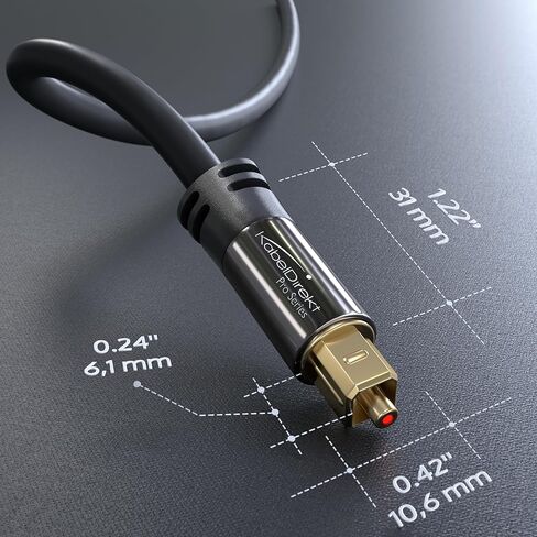 TOSLINK Cable, Optical Audio Cable – 5 feet Short Fiber Optic Cable for soundbars (TOSLINK to TOSLINK, Digital S/PDIF Cable, Stereo Systems/amplifiers/amps, Home Cinema, Xbox One/PS4) – CableDirect in Saudi Arabia