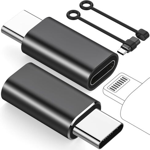 لمحول Lightning أنثى إلى USB C ذكر، موصل شاحن USB من النوع C لسلسلة iPhone 15، يدعم شاحن سريع PD بقدرة 27 وات، نقل البيانات لأجهزة Samsung، i-pad، وليس للصوت/OTG، مع حلقة مضادة للفقد in Kuwait