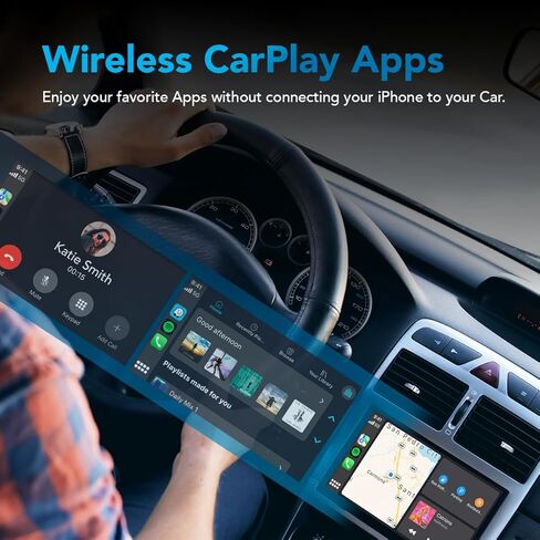 AutoSky Best Wireless CarPlay Converter Micro Edition - لمسة نهائية للبيانو - أصغر محول CarPlay في السوق - قم بتحويل CarPlay السلكي من المصنع إلى لاسلكي in Kuwait