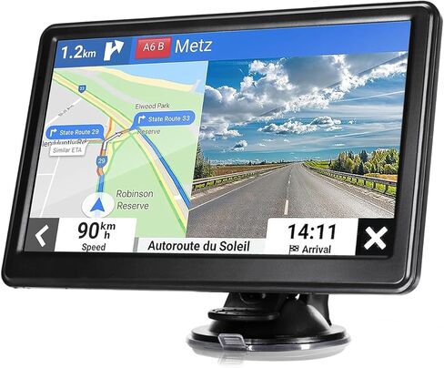 أحدث جهاز ملاح GPS للسيارة لعام 2024، شاشة تعمل باللمس مقاس 7 بوصات، مطالبات صوتية حقيقية، الانعطاف، اتجاه السرعة، تحذير، نظام تحديد المواقع عبر الأقمار الصناعية للسيارة، تحديث مجاني مدى الحياة لخريطة العالم in Kuwait