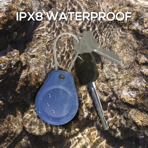 Waterproof AirTag Keychain Holder - (4 Pack) Lock Case with Keyring, Black | Compatible with Apple AirTags, Ultra Durable Air tag Protective Case with Anti-Lost Wire Cable for Luggage, Key, Backpack in Saudi Arabia