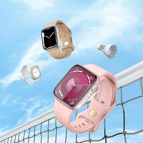 Maledan متوافق مع سوار ساعة Apple 38 مم 40 مم 41 مم 42 مم 44 مم 45 مم 46 مم 49 مم للنساء والرجال، 6 حزم حزام رياضي من السيليكون متوافق مع أشرطة ساعة Apple iWatch Series 11 10 9 8 7 6 5 4 3 2 1 SE Ultra in Kuwait
