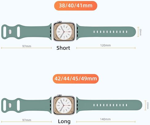 Maledan 6 عبوات متوافقة مع Apple Watch Band 38mm 40mm 41mm 42mm 44mm 45mm 49mm النساء والرجال، حزام بديل من السيليكون الرياضي القابل للتنفس لـ iWatch Apple Watch Series 9 8 7 6 5 4 3 SE Ultra in Kuwait