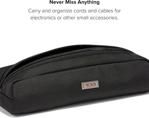 TUMI Alpha Electronic Cord Pouch - Cable Pouch for Organizing Cords and Cables for Electronics - Travel Cord Bag for Organization - Fits in Laptop Backpacks, Computer Bags & Travel Backpacks - Black in Saudi Arabia
