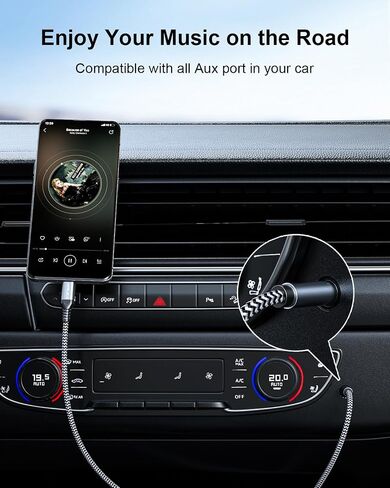 Aux to USB C, USB C to 3.5mm Audio Aux Jack Cable 3.3 ft, Type C to Aux Headphone Male Cord Car Aux Cable Compatible with iPhone 15/15Plus/Pro/Pro Max, Galaxy S23 Ultra iPad Pro Air Pixel 7 in Saudi Arabia