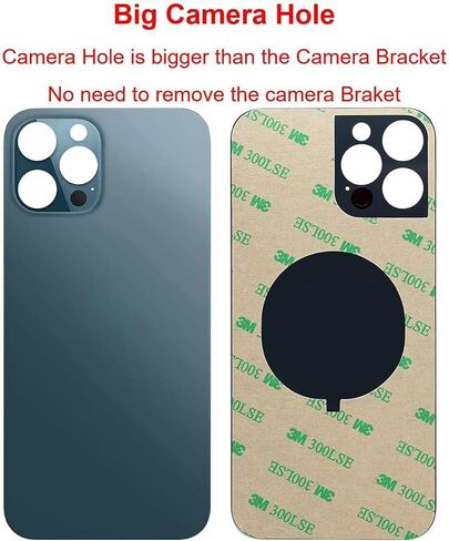 12 Pro Max Back Glass Replacement for iPhone 12pro Max Back Cover Glass 6.7 Inch with PreInstalled Tape Installation Instruction Repair Tools Screen Protector Pacific Blue in Saudi Arabia