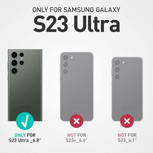 حافظة SUPCASE UB Pro لهاتف Samsung Galaxy S24 Ultra، [إطاران أماميان] [حماية من الدرجة العسكرية] حافظة متينة شديدة التحمل مع واقي شاشة مدمج ومسند ومشبك حزام (أسود) in Saudi Arabia