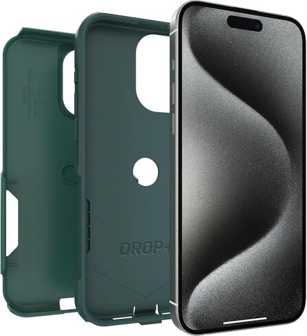 حافظة OtterBox لهاتف iPhone 15 Pro MAX (فقط) من سلسلة Commuter - سوداء، نحيفة وقوية، صديقة للجيب، مع حماية للمنافذ in Saudi Arabia