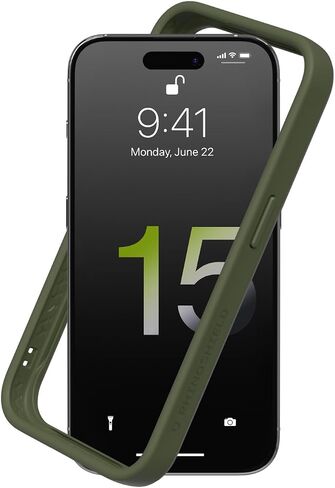 حافظة RhinoShield Bumper متوافقة مع [iPhone 15 Pro Max] | CrashGuard - غطاء حماية بتصميم نحيف ممتص للصدمات 3.5 متر / 11 قدم للحماية من السقوط - أسود in Saudi Arabia