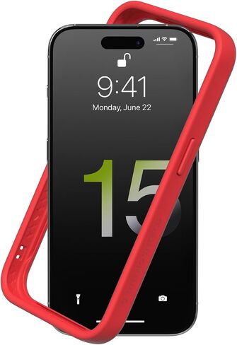 حافظة RhinoShield Bumper متوافقة مع [iPhone 15 Pro Max] | CrashGuard - غطاء حماية بتصميم نحيف ممتص للصدمات 3.5 متر / 11 قدم للحماية من السقوط - أسود in Saudi Arabia