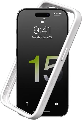 حافظة RhinoShield Bumper متوافقة مع [iPhone 15 Pro Max] | CrashGuard - غطاء حماية بتصميم نحيف ممتص للصدمات 3.5 متر / 11 قدم للحماية من السقوط - أسود in Saudi Arabia