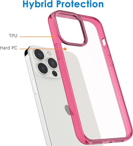 JETech Case for iPhone 13 Pro 6.1-Inch, Non-Yellowing Shockproof Phone Bumper Cover, Anti-Scratch Clear Back (Alpine Green) in Saudi Arabia