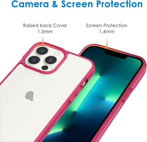 JETech Case for iPhone 13 Pro 6.1-Inch, Non-Yellowing Shockproof Phone Bumper Cover, Anti-Scratch Clear Back (Alpine Green) in Saudi Arabia