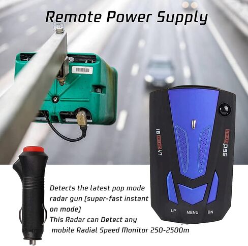 Newly Driving Aids for Cars, V7 Radar/Detector with City/Highway Mode, Long Range Tracking, Led Display, Ideal Gift for Cars (Blue) in Saudi Arabia