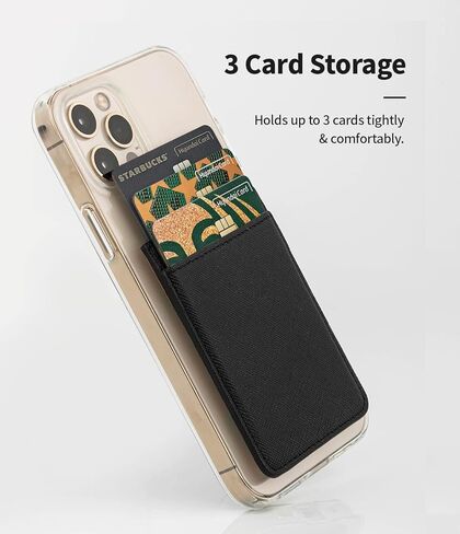 حامل بطاقات الهاتف GOOSPERY [4 عبوات] عصا لاصقة على المحفظة لظهر الهاتف، حافظة أنيقة وآمنة لبطاقات الائتمان/فتحة لبطاقة الهوية، حافظة جيب مناسبة لمعظم الهواتف الذكية in Kuwait