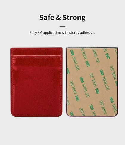 حامل بطاقات الهاتف GOOSPERY [4 عبوات] عصا لاصقة على المحفظة لظهر الهاتف، حافظة أنيقة وآمنة لبطاقات الائتمان/فتحة لبطاقة الهوية، حافظة جيب مناسبة لمعظم الهواتف الذكية in Kuwait