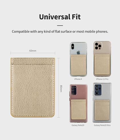 حامل بطاقات الهاتف GOOSPERY [4 عبوات] عصا لاصقة على المحفظة لظهر الهاتف، حافظة أنيقة وآمنة لبطاقات الائتمان/فتحة لبطاقة الهوية، حافظة جيب مناسبة لمعظم الهواتف الذكية in Kuwait