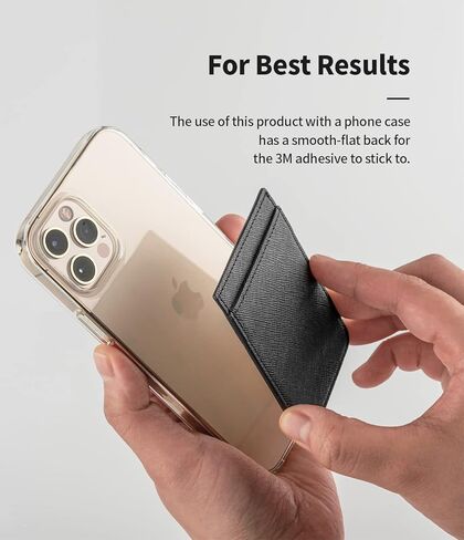 حامل بطاقات الهاتف GOOSPERY [4 عبوات] عصا لاصقة على المحفظة لظهر الهاتف، حافظة أنيقة وآمنة لبطاقات الائتمان/فتحة لبطاقة الهوية، حافظة جيب مناسبة لمعظم الهواتف الذكية in Kuwait