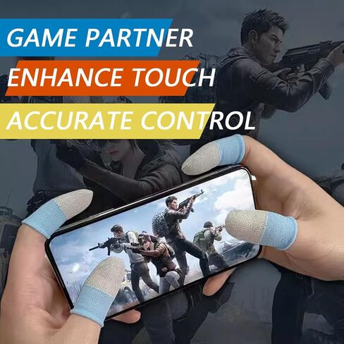 أكمام أصابع الألعاب 2024، أكمام أصابع Pubg، قفازات أصابع الألعاب، أكمام أصابع الألعاب، أكمام أصابع الألعاب لألعاب الهاتف المحمول، التخميد، دقيقة، قابلة للتنفس، عبوة من 8 قطع (أزرق) in Kuwait