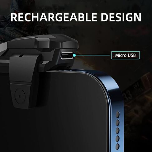 1 Pair Mobile Gaming Triggers,compatible with PUBG/Fortnitee Mobile/ Call Of Duty Mobile, L1R1 Knives Out/rules Of Survival Trigger Sensitive Shoot And Aim Trigger compatible with android & iphone in Kuwait