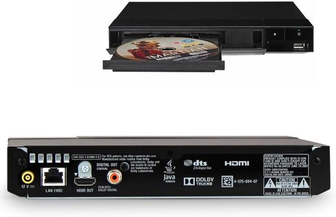 مشغل أقراص DVD من سوني، مشغل Blu Ray BDP-BX370 - مشغل أقراص Blu ray DVD مع جهاز تحكم عن بعد، واي فاي مدمج، Dolby، CD/DVD/Bluray Player Combo للتلفزيون. الحزمة - جهاز تحكم عن بعد، كابل HDMI عالي السرعة، قماش عدسة Zdirect in Kuwait