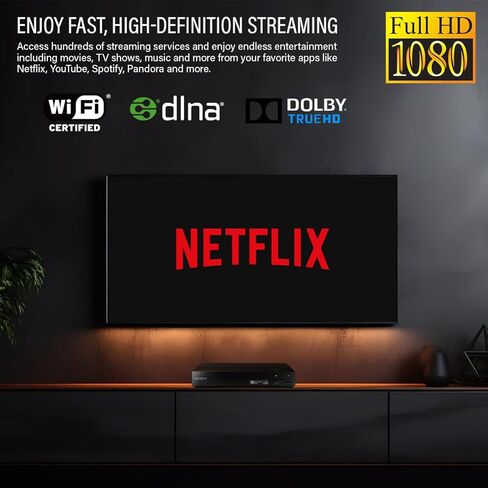 مشغل أقراص DVD من سوني، مشغل Blu Ray BDP-BX370 - مشغل أقراص Blu ray DVD مع جهاز تحكم عن بعد، واي فاي مدمج، Dolby، CD/DVD/Bluray Player Combo للتلفزيون. الحزمة - جهاز تحكم عن بعد، كابل HDMI عالي السرعة، قماش عدسة Zdirect in Kuwait