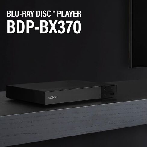 مشغل أقراص DVD من سوني، مشغل Blu Ray BDP-BX370 - مشغل أقراص Blu ray DVD مع جهاز تحكم عن بعد، واي فاي مدمج، Dolby، CD/DVD/Bluray Player Combo للتلفزيون. الحزمة - جهاز تحكم عن بعد، كابل HDMI عالي السرعة، قماش عدسة Zdirect in Kuwait