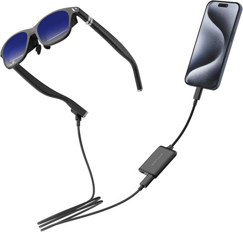 VITURE One iPhone 15 Pack: XR Glasses & USB- C XR Charging Adapter: Seamless Support on Spatial Video, Enabling Multi-Screen, Enhanced 3DoF, 1-Click 3D, VR Video on iPhone 15/15 Pro, Charge and Play in Kuwait