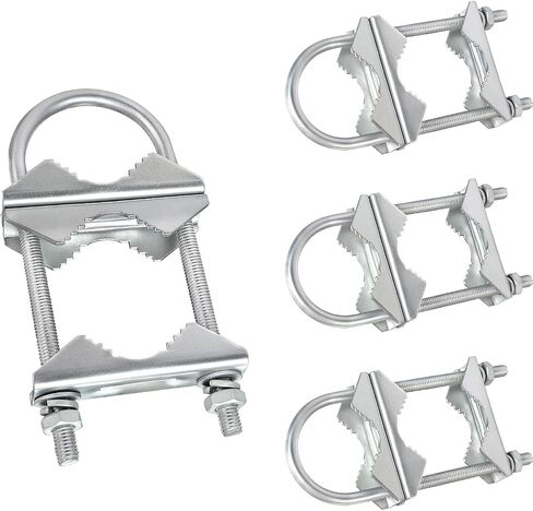 Double Antenna Mast Clamp V Jaw Block with U Bolts, Heavy Duty Mast to Mast Mount Bracket Kit for Outdoor Antenna 6 Sets in Saudi Arabia