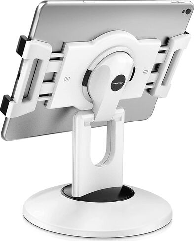 AboveTEK Retail Kiosk iPad Stand, 360° Rotating Commercial POS Tablet Stand, Fits 6"-13" (Screens) iPad Mini Pro-Business Swivel Tablet Holder, for Store Office Reception Kitchen Desktop (Black) in Saudi Arabia