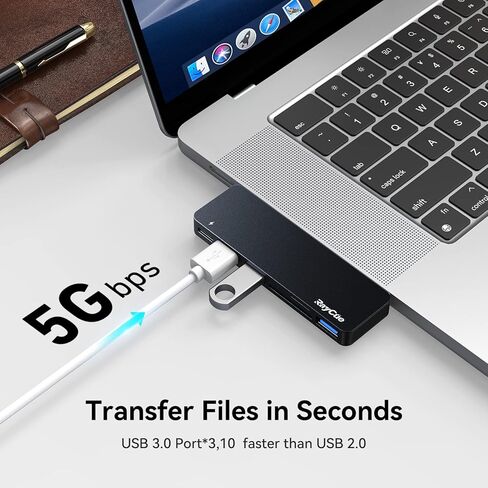 موزع RayCue USB C، موزع 7 في 1 USB C إلى HDMI، 2 USB 3.1 GEN1 و5 جيجابت في الثانية منفذ بيانات من النوع C، منفذ HDMI 4K، شحن PD 100W، قارئ بطاقة SD، لهاتف iPhone 15/Mac/Dell/Acer/HP/ ASUS/Steam Deck/Rog Ally in Kuwait