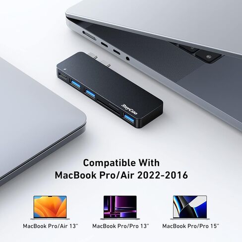 موزع RayCue USB C، موزع 7 في 1 USB C إلى HDMI، 2 USB 3.1 GEN1 و5 جيجابت في الثانية منفذ بيانات من النوع C، منفذ HDMI 4K، شحن PD 100W، قارئ بطاقة SD، لهاتف iPhone 15/Mac/Dell/Acer/HP/ ASUS/Steam Deck/Rog Ally in Kuwait